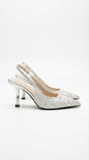 Frida | Women's Heeled Pumps Jacquard Summer Evening