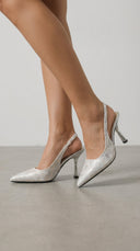 Frida | Women's Heeled Pumps Jacquard Summer Evening