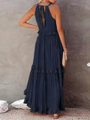 Gabriella | Women's Maxi Dress Halter Neck Satin Vacation Party