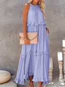 Gabriella | Women's Maxi Dress Halter Neck Satin Vacation Party