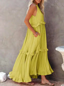 Gabriella | Women's Maxi Dress Halter Neck Satin Vacation Party