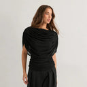 Gemma | Women's Top Ruched Chiffon Summer Evening