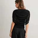 Gemma | Women's Top Ruched Chiffon Summer Evening