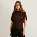 Gemma | Women's Top Ruched Chiffon Summer Evening