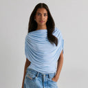 Gemma | Women's Top Ruched Chiffon Summer Evening