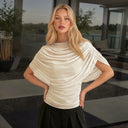 Gemma | Women's Top Ruched Chiffon Summer Evening