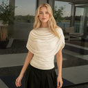 Gemma | Women's Top Ruched Chiffon Summer Evening