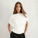 Gemma | Women's Top Ruched Chiffon Summer Evening
