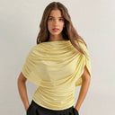 Gemma | Women's Top Ruched Chiffon Summer Evening