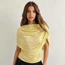 Gemma | Women's Top Ruched Chiffon Summer Evening