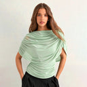 Gemma | Women's Top Ruched Chiffon Summer Evening