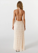 Greta | Women's Maxi Dress Halter Neck Satin Summer Party