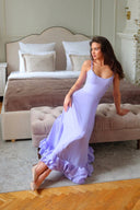 Heather | Women's Midi Dress A-Line Satin Summer Wedding Guest