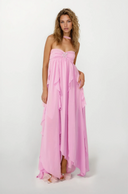 Imogen | Women's Maxi Dress Strapless Satin Summer Wedding Guest