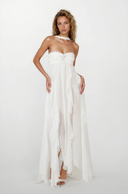 Imogen | Women's Maxi Dress Strapless Satin Summer Wedding Guest
