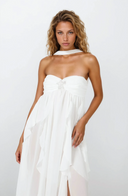 Imogen | Women's Maxi Dress Strapless Satin Summer Wedding Guest