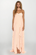 Imogen | Women's Maxi Dress Strapless Satin Summer Wedding Guest
