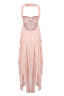 Imogen | Women's Maxi Dress Strapless Satin Summer Wedding Guest