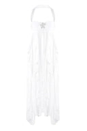 Imogen | Women's Maxi Dress Strapless Satin Summer Wedding Guest