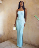 Isadora | Women's Maxi Dress Strapless Knit Summer Party