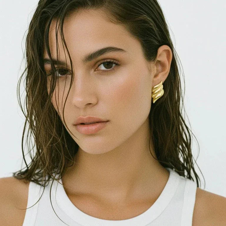 Isla | Women's Earrings Gold Summer Statement Party