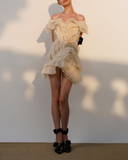 Jazlyn | Women's Mini Dress One Shoulder Sequin Summer Wedding Guest