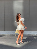 Jazlyn | Women's Mini Dress One Shoulder Sequin Summer Wedding Guest
