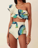 Jennifer | Women's Bikini Set One Shoulder Beach Holiday