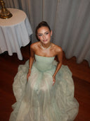 Judith | Women's Maxi Dress Strapless Satin Summer Wedding Guest