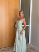 Judith | Women's Maxi Dress Strapless Satin Summer Wedding Guest