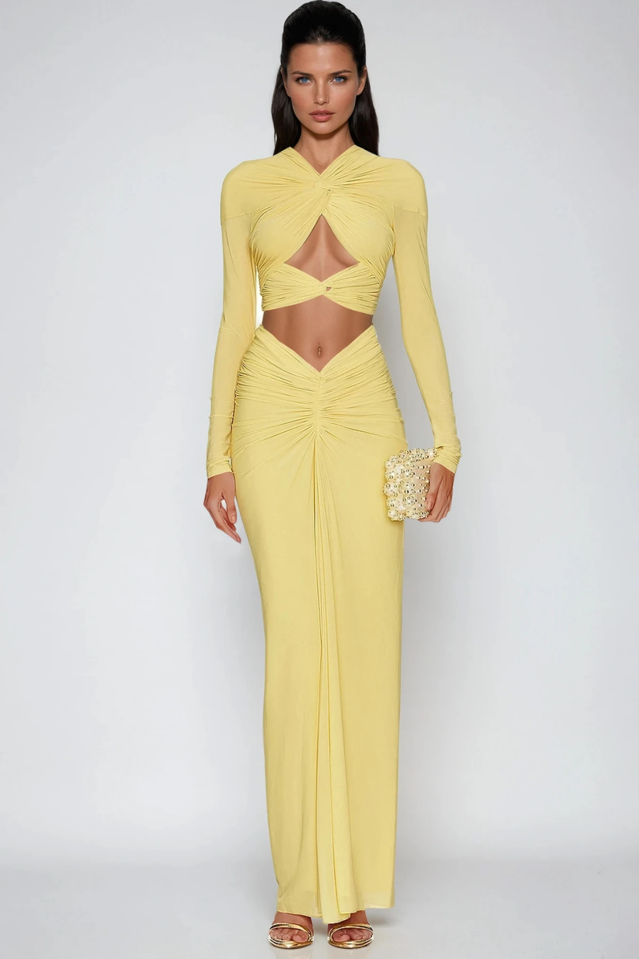Juliet | Women's Maxi Dress Ruched Satin Summer Party