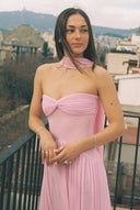 June | Women's Maxi Dress Strapless Satin Summer Wedding Guest