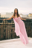 June | Women's Maxi Dress Strapless Satin Summer Wedding Guest