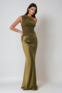Kaelyn | Women's Maxi Dress One Shoulder Satin Summer Wedding Guest