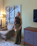Kaelyn | Women's Maxi Dress One Shoulder Satin Summer Wedding Guest