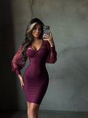 Kate | Women's Midi Dress Bodycon Lace Summer Cocktail Party