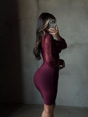 Kate | Women's Midi Dress Bodycon Lace Summer Cocktail Party
