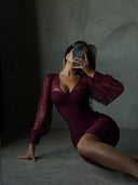Kate | Women's Midi Dress Bodycon Lace Summer Cocktail Party