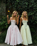 Kaydence | Women's Midi Dress Corset Satin Summer Wedding Guest