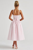 Kaydence | Women's Midi Dress Corset Satin Summer Wedding Guest