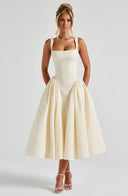 Kaydence | Women's Midi Dress Corset Satin Summer Wedding Guest