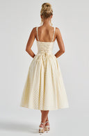 Kaydence | Women's Midi Dress Corset Satin Summer Wedding Guest