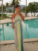 Kendall | Women's Maxi Dress Halter Neck Sequin Summer Wedding Guest
