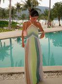 Kendall | Women's Maxi Dress Halter Neck Sequin Summer Wedding Guest