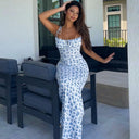 Kennedi | Women's Maxi Dress Ruched Satin Summer Party