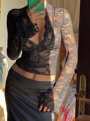 Skye | Women's Top V-Neck Lace Summer Going Out