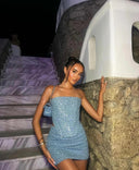 Lauren | Women's Two Piece Set Strapless Sequin Summer Going Out