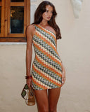 Laury | Women's Mini Dress One Shoulder Knit Summer Party