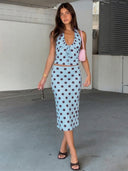 Layla | Women's Matching Set Halter Neck Chiffon Summer Party