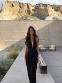 Lilith | Women's Maxi Dress Halter Neck Satin Summer Wedding Guest